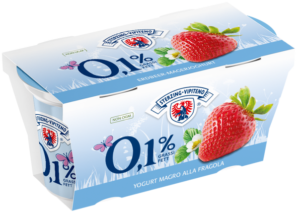 Erdbeer Magermilchjoghurt 0.1%Fett 2x125g