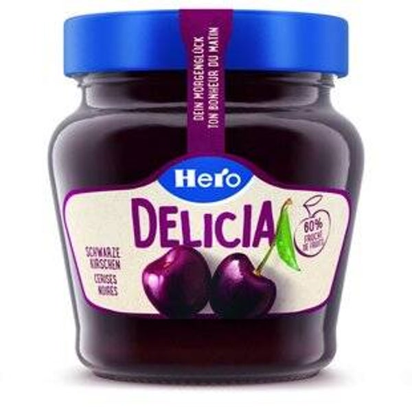 Hero Delicia Original Konfitüre Schwarze Kirschen