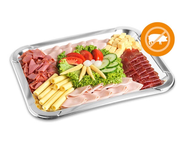 Fleisch- und Käseplatte ohne Schwein