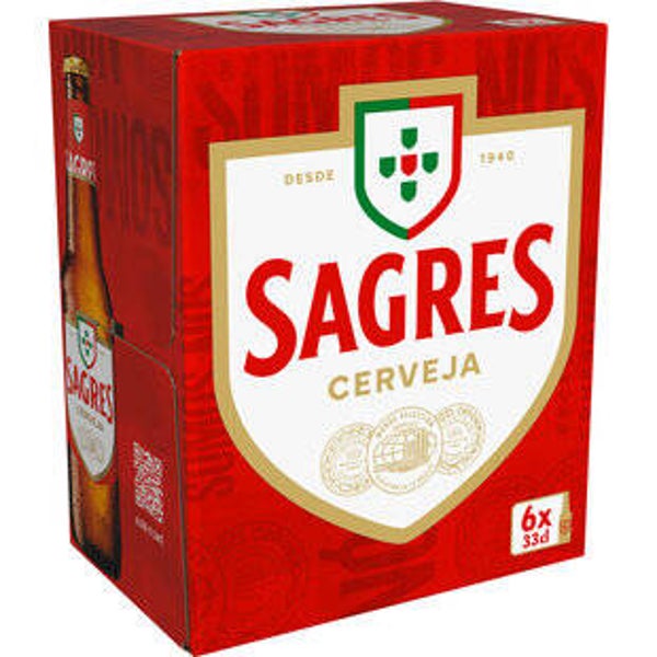 Sagres Bier mit Alkohol