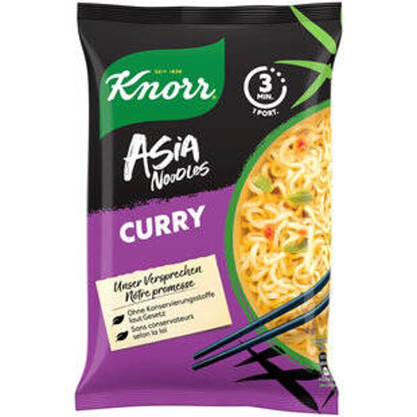 Knorr Asia Noodles Cuuriy Beutel Instand Nudel Snack 1 Portion