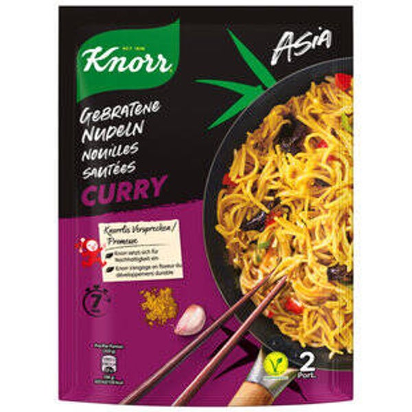 Knorr Asia Gebratene Nudeln Curry Beutel Instant Nudel Snack 2 Portion