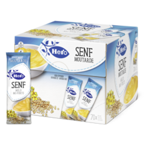 Hero Senf mild Portionen 70x12g
