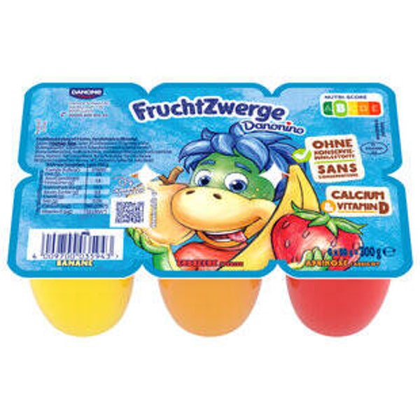 Danonino Quark Banana, Erdbeer,Aprikosen