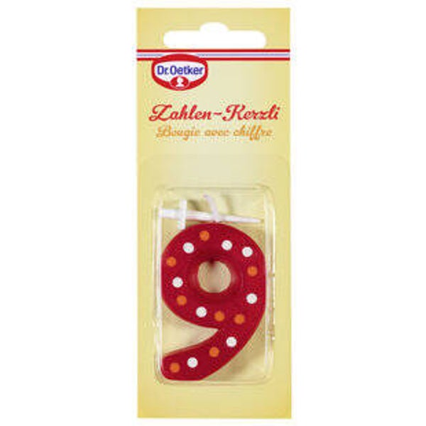 Dr.Oetker Zahlen Kerze 9