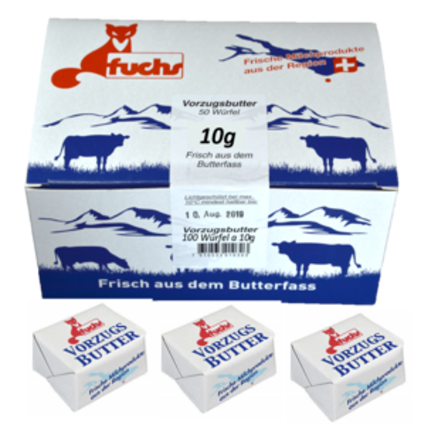 Fassbutter Portionen 100x10g