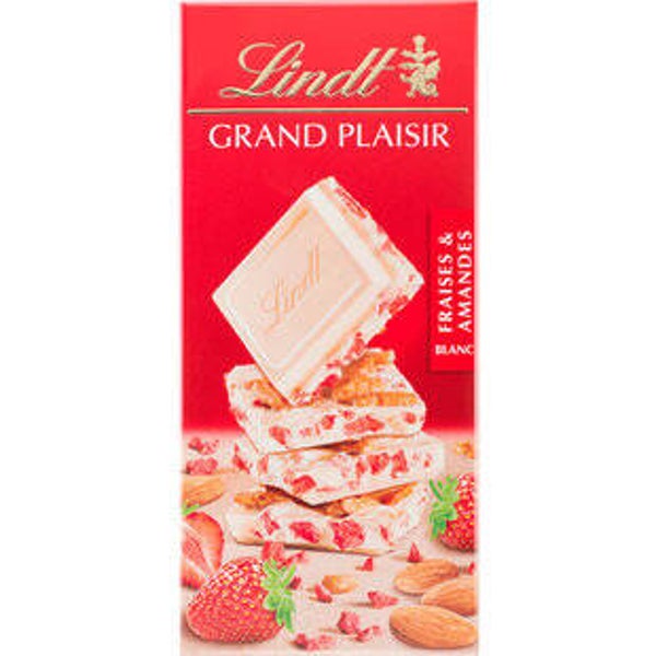 Lindt Grand Plalsir Wess Erdbeer+Mandel Tafelschokolade