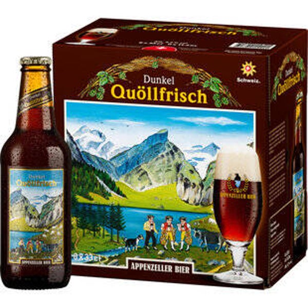 Appenzeller Bier Quölfrisch dunkel mit Alkohol
