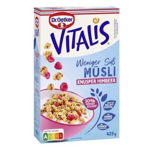 Vitalis Weniger Süss Knusper Himbeer 425g