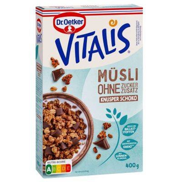 Vitalis ohne Zuckerzusatz Knusper Schoko400g