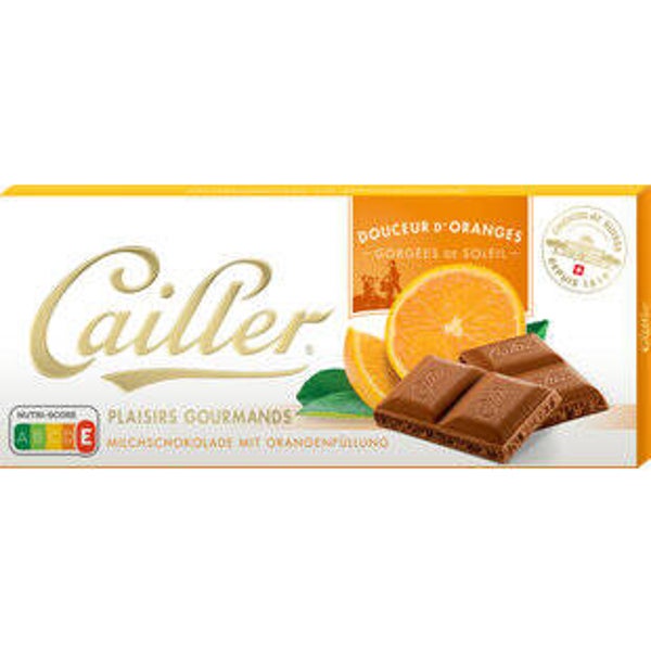 Cailler Tafelschokolade Milch mit Orangen