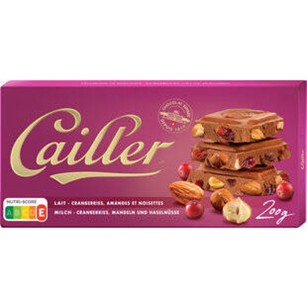Cailler Taffelschokolade Milch mit Cramberries