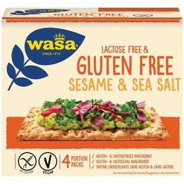 Wasa Knäckebrot Sesam+Sea Salt glutenfrei
