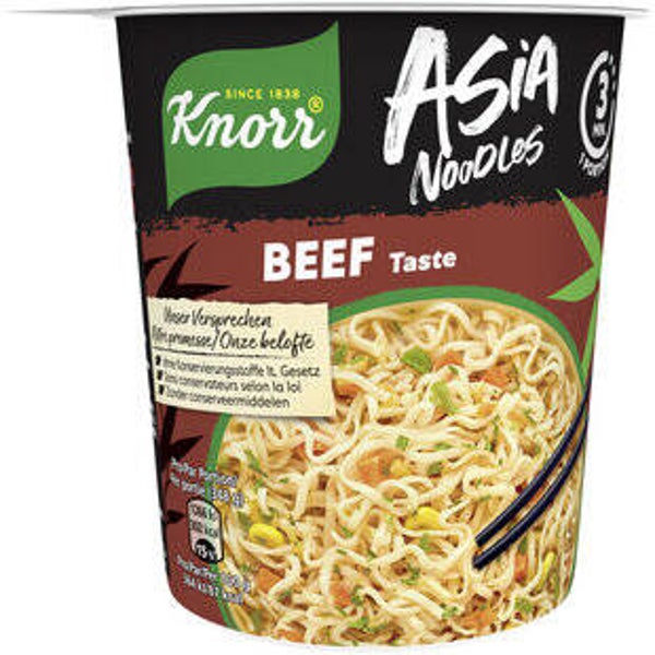 Knorr Asia Noodes Beef Becher Instant Nudel Snack 1 Portion