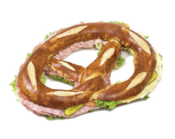 Gefüllter Riesenbretzel