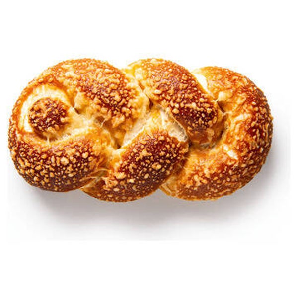 Chäs-Laugenzöpfli Gebacken mit Käse bestreut