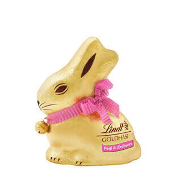 Lindt Goldhase Weiss+Erdbeere