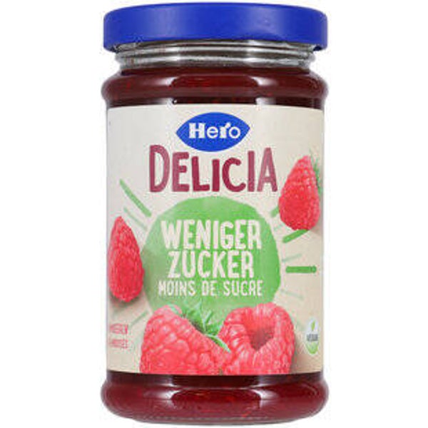 Hero Delicia Konfitüre wenig Zucker Himbeern