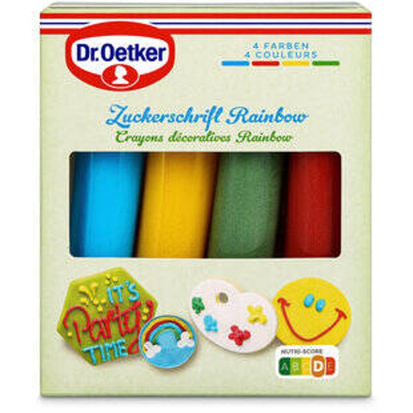 Dr Oetker Zuckerschrift Rainbow 4 Stk