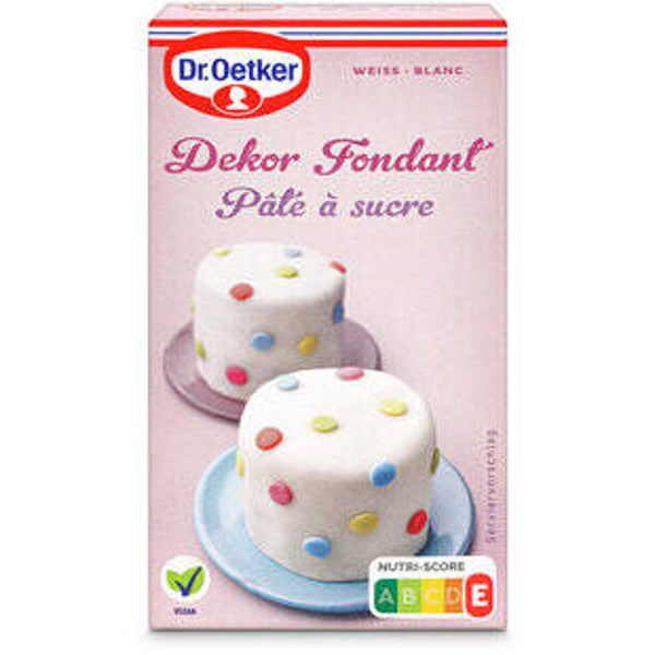 dr Oetker Dekor Fondant weiss 250g VEGAN