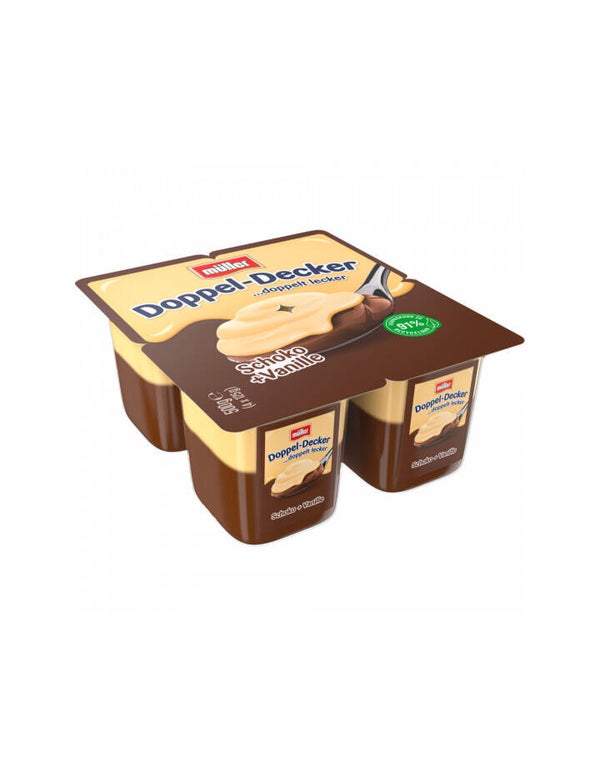 Müller Doppeldecker Schokolade+Vanillasosse