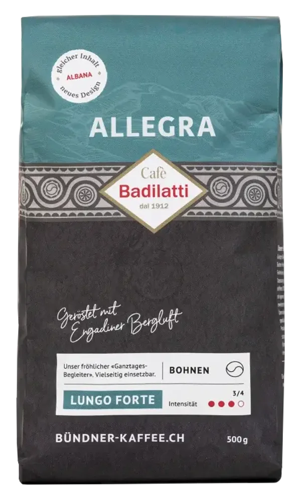 Kaffee Allegra 1x250g Lungo Forte Bohnen
