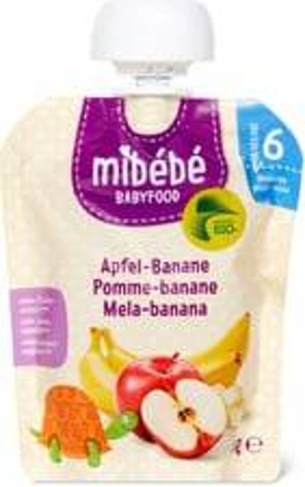 Mibebe Bio Babyfood Quetschbeutzel Apfel-Banane