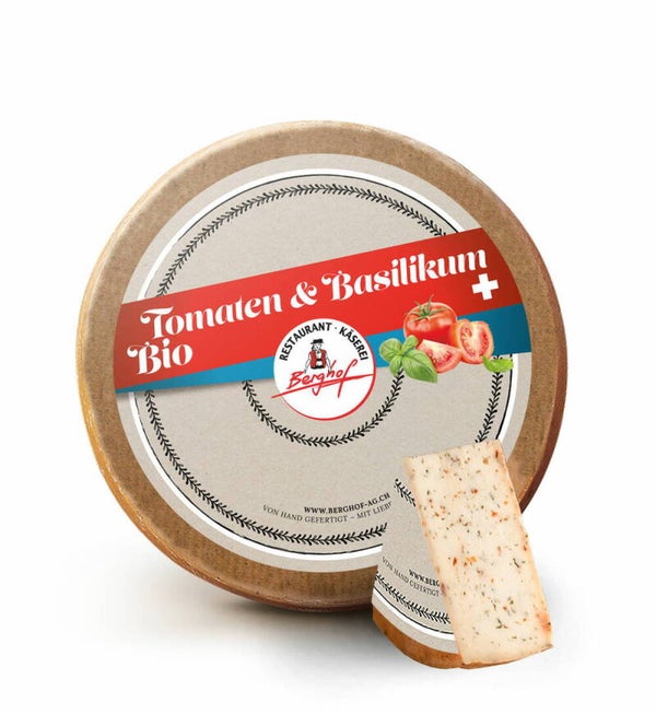 Bio Berghof Tomaten Basilikum Käse
