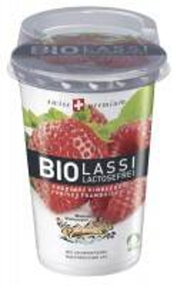 Bio lactosefrei Lassi Erdbeer-Himbeere
