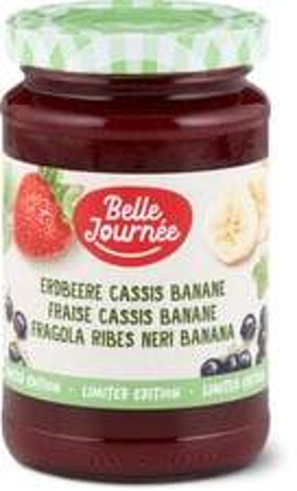 Erdbeere, Cassis, Banane Konfitüre