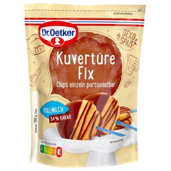 Dr.Oetker Kuvertüre Fis Vollmilch 150gr