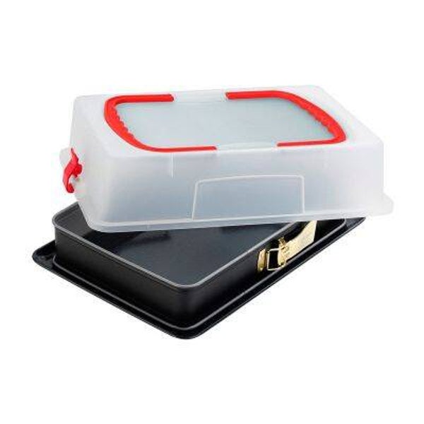 Rechteckispringform mit Haube 38x25cm