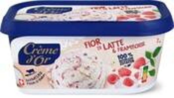Rahmglace Flor di Latte+Himbeere