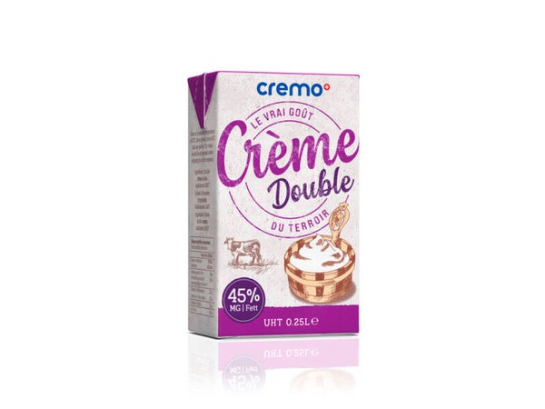 cremo Doppelrahm 45%Fett, UHT, 2,5dl