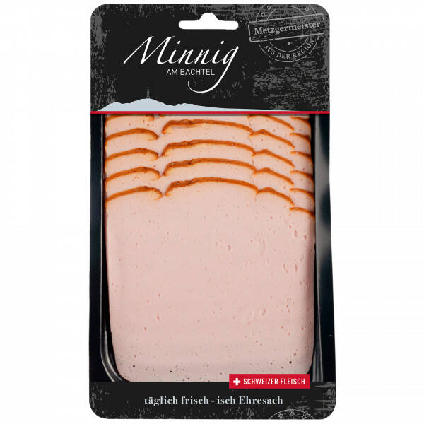 Delikatessen Fleischkäse geschnitten