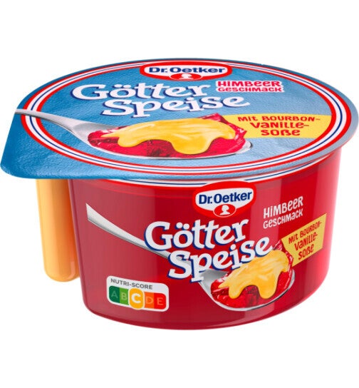 Götterspeise Himbeer mit Bourbon-Vanille Sosse 160g