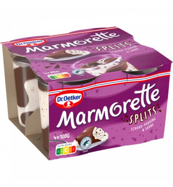 DrOetker Marmorette Schoko-Pudding mit Splits