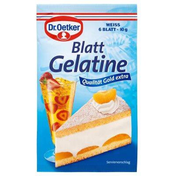 Blatt Gelatine weis 10g