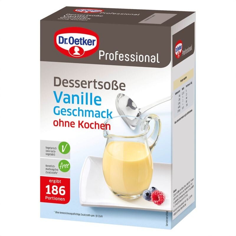 Dessertsosse Vanille-Geschmack ohn e Kochen 1000g