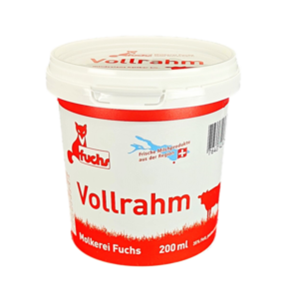 Frischer Vollrahm Kessel