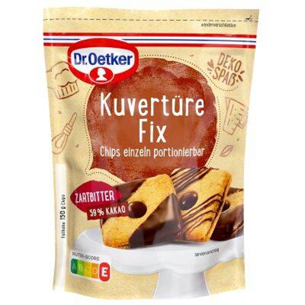 Dr.Oetker Kuvertüre Fix Zartbitter 150gr