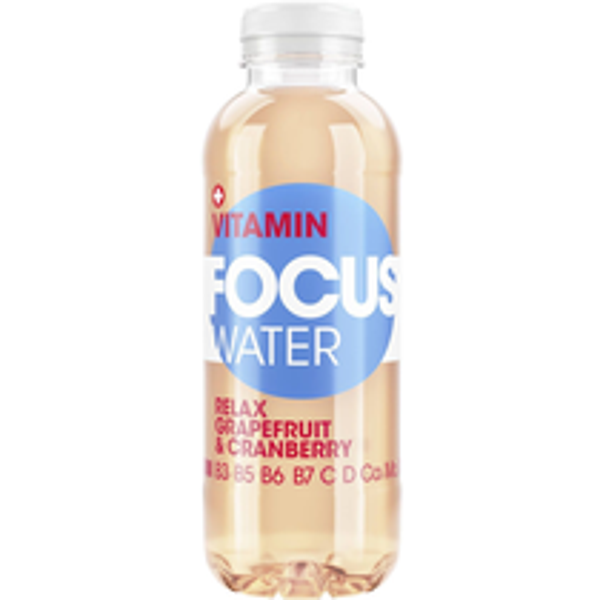 Focuswater Relax Grapefruit/Crenberry 6x50cl