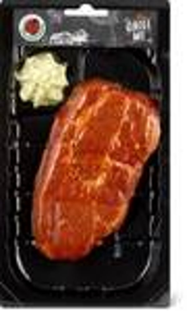 Schweinshalssteak Mariniert