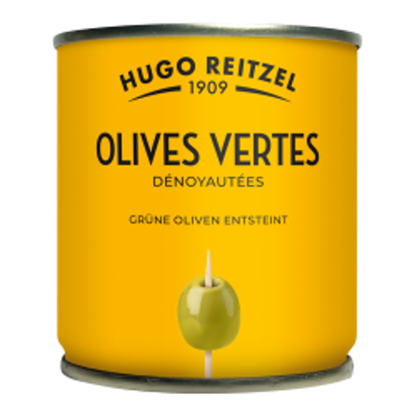 Ganze grüne Oliven entsteint 85g