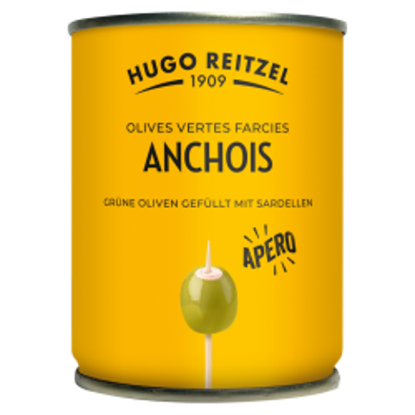 Grüne Oliven mit Sardellen gefüllt 120g