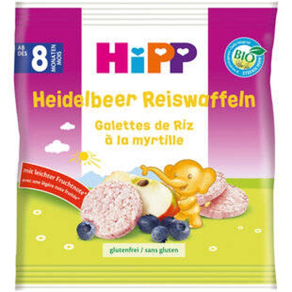 Hipp Bio Reiswaffeln Heidelbeer