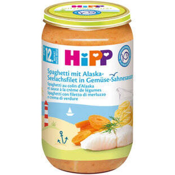 Hipp Spaghetti+Alaska-Seelachsfilet