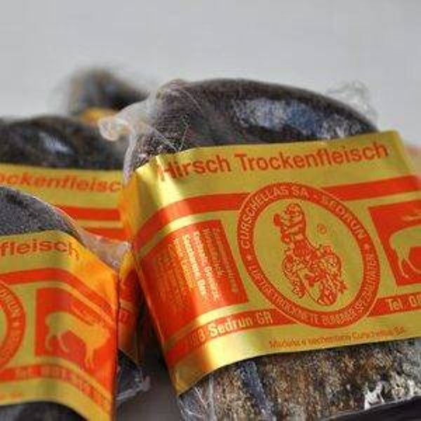 Hirschtrockenfleisch geschnitten