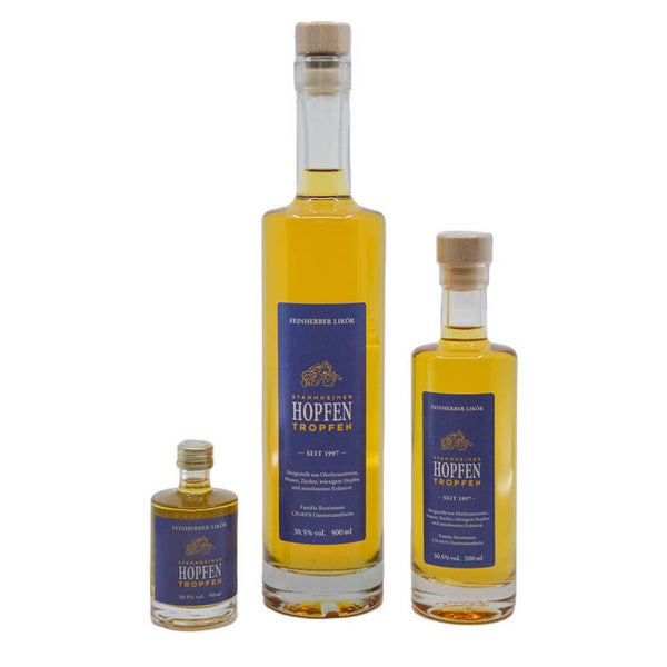 Hopfentropfen seit 25 Jahren mit Alkohol