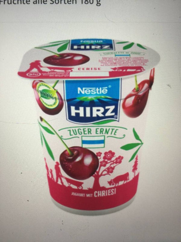 Herz Joghurt Schweizer Kirschen